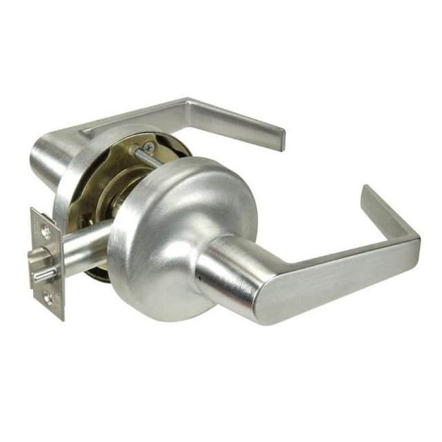 2.75 in. Backset Commercial Passage Augusta Lever Grade 2 Cylindrical Lock, Satin Chrome