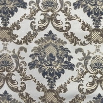Decora Furnishings Luxurious Premium Vintage Damask Design Jacquard Cream Fabric for Upholstery, Window Treatments and Craft - 54 inches Width - Fabric by The Yard