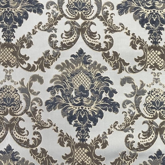 Decora Furnishings Luxurious Premium Vintage Damask Design Jacquard Cream Fabric for Upholstery, Window Treatments and Craft - 54 inches Width - Fabric by The Yard
