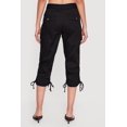 thumbnail image 4 of Women's Belted Capri Cargo Pants with Ruched Drawstring Hem, 4 of 4