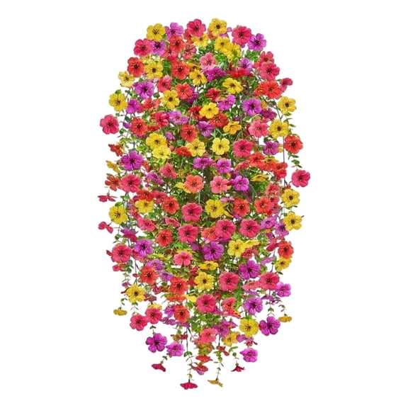 Outdoor Faux Flowers Uv Resistant, Assorted Color Petal Clusters, 1 Set, Wall Flowers Wall Decor, Indoor Outdoor Arrangement Supplies