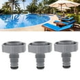 thumbnail image 3 of Drain 3pcs Swimming Pool Drain Valve Replacement For P6H1419 Internal Thread 1.6in Inner Interface Outer Diameter 1.3in Grey, 3 of 8