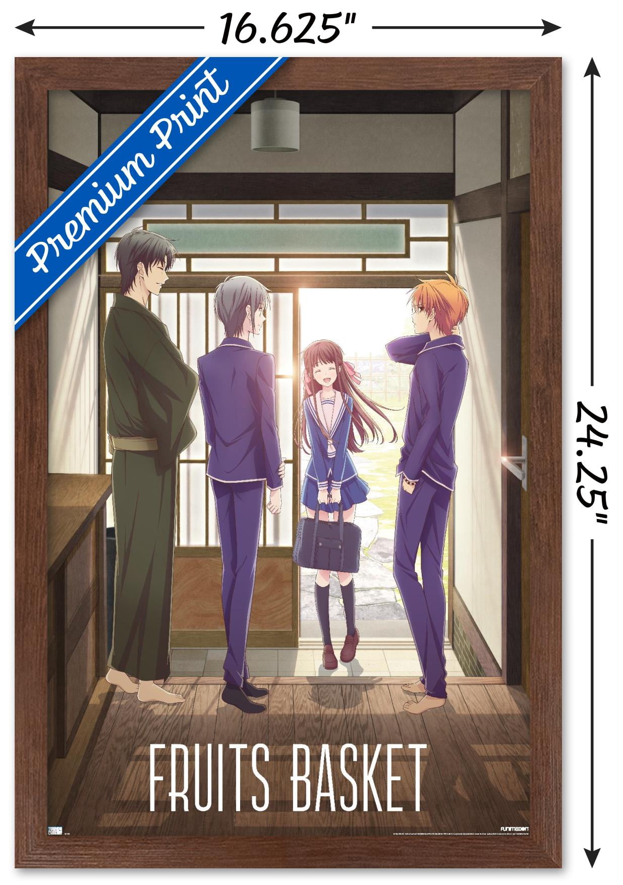 Fruits Basket - Teaser Protagonists Wall Poster, 14.725" x 22.375" Framed