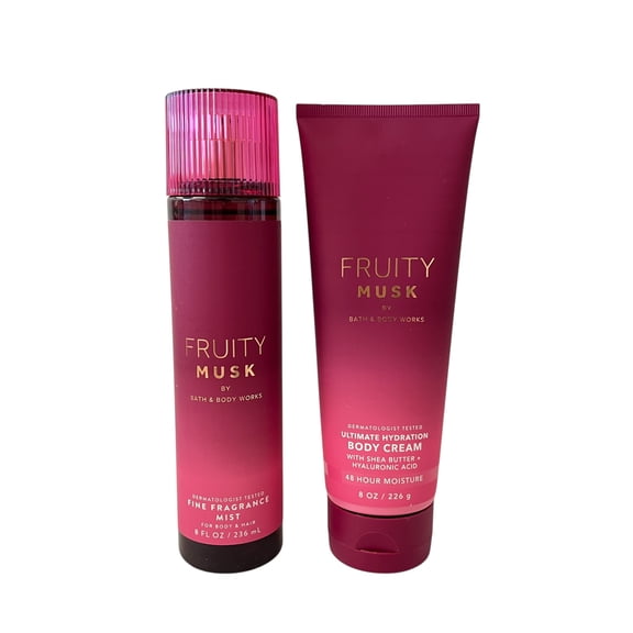 Bath & Body Works Fruity Musk Mist & Body Cream Set