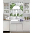 thumbnail image 3 of St. Patrick's Swag Curtains for Living Room/Bedroom Windows, Lucky Shamrock Green Eucalyptus Floral Blue Kitchen Curtains and Valances Set 36 Inch Length, Light Filtering Swags Valance Curtain Panels, 3 of 5