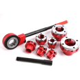 7 Size Ratchet Type Pipe Threader Threading Dies 3/8" to 2" NPT