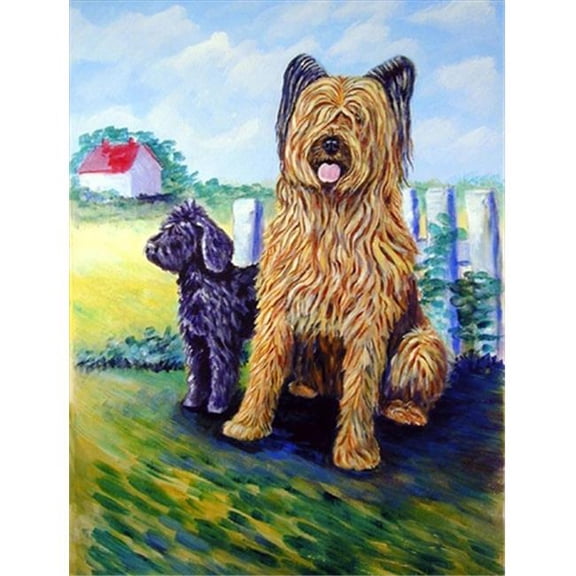 Briard Training Day for the puppy Flag - Garden Size, 11 x 15 in.