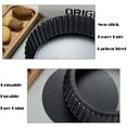 thumbnail image 3 of 9.5 Inch Tart Pan Heavy Duty Quiche Pan Removable Bottom Nonstick Deep Baking Dish Pie Plate Pie Mold, 3 of 6