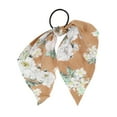 thumbnail image 4 of Unique Bargains 1 Pc Peony Triangle Ribbon Hair Elastic Band Coffee Color, 4 of 5