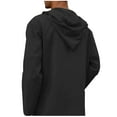 thumbnail image 3 of Xysaqa Men's Fashion Big & Tall Hoodies Shirts Casual Cotton Linen Spring Fall Tops for Men Lightweight Long Sleeve Hooded Jackets with Pockets 2X 3X 4X Clearance, 3 of 7