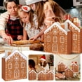 thumbnail image 7 of 10-Pack Reusable Gingerbread House-Shaped Christmas Gift Bags with Handles, Christmas Candy Treat Bags for Holiday Treats, Candy, and Party Favors, 7 of 7