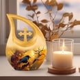 thumbnail image 3 of MUKTIVE Crow Adult Urns for Human Ashes Women and Men - Tree Cross Drop Large Urns for Adult Female - Holds 180 Cubic - Funeral Urn for Human Ashes - Memorial Gifts for Loss of Mom, 10 Inch, 3 of 7