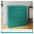 thumbnail image 4 of Space Solutions 30" Wide 3 Drawer Lateral File Cabinet for Home or Office, Fits Letter and Legal Paper Sizes, Teal, 4 of 14
