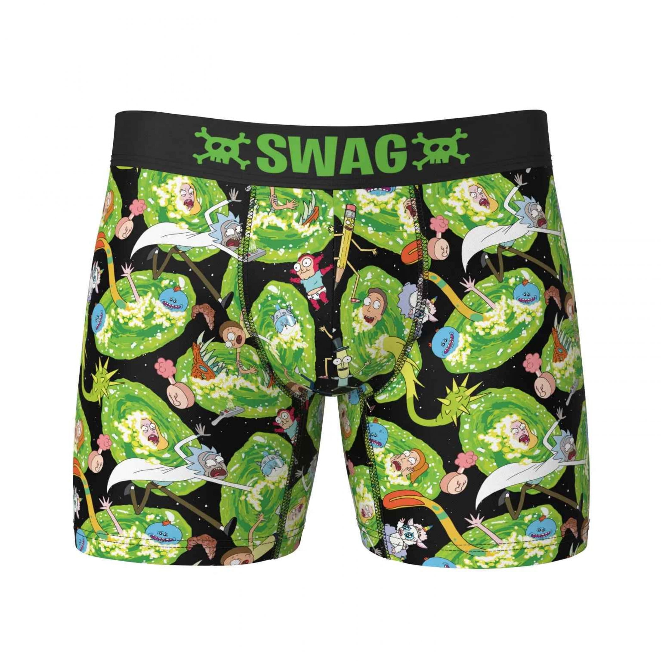 Rick n Morty Portal Mania SWAG Boxer BriefsLarge (3638)