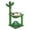 Green with grooming brush, variant on PAWZ Road 35" Cactus Cat Scratching Post with Pet Self Groomer and Hammock for All Indoor Cats Green