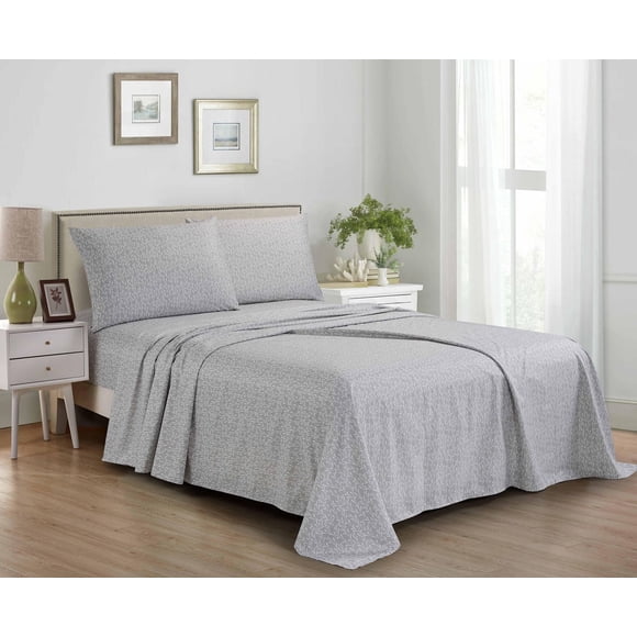 4 Piece Printed Microfibre Sheet Set