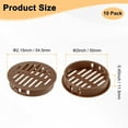 thumbnail image 3 of Uxcell 10-Pack Round Soffit Vents, 50mm/2 Inch Plastic Air Vents Grille Circular Soffit Vents Cover for Bathroom Home/ Office/Kitchen/Cabinet/Wardrobe [Brown], 3 of 6