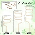 thumbnail image 2 of Wood Vine Plant Support Monstera Leaf Shape Garden Stakes Blanched Almond 249~397x124~132x4mm 4pcs/set, 2 of 6
