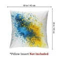 thumbnail image 4 of Acheng Gold and Blue Abstract Art Short Plush Pillowcase Set of 2 White, 4 of 7