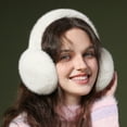 thumbnail image 5 of Winter Ear Muffs Faux Fur Warm Earmuffs Cute Ear Cover Foldable Ear Warmers Cold Weather Earmuffs for Women Girls, One Size (White), 5 of 6