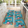 thumbnail image 4 of Kitchen Rugs Sets Of 2,Dogs with Pioneer Flower Anti Fatigue Kitchen Mat Rugs Non Slip Washable,Decorative Kitchen Floor Mats for Kitchen,Sink,Laundry,17"X47", 4 of 5