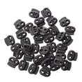 thumbnail image 1 of Double Hole Spring Loaded Drawstring Rope Cord Locks Black 40 Pcs, 1 of 5