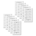 thumbnail image 3 of NavePoint Keystone Jack Wall Plate 6-Port, Low Profile, Single Gang, White, 10-Pack, 3 of 4
