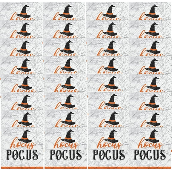 Halloween Beverage Napkins Hocus Pocus Spider Web Folded  2 Pack