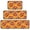 Football Fire Orange Pattern, variant on Football Fire Orange Pattern Kitchen Rugs Set Of 3, Non Slip Washable Kitchen Runner Rugs, Decorative Floor Mats for Sink Laundry and Home Use, 17"x30" + 17"x47" + 17"x59"
