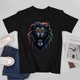 thumbnail image 3 of Lion T-shirt Lion Unisex T-shirt Unisex tees Casual Cotton Colorful Printing, 3 of 5
