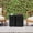Black 71B, variant on Tall Square-Column End Table 33.75 Black MGO Wood-Like Distressed Finish for Indoor Outdoor Patio Furniture Mix with Different Heights