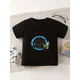 thumbnail image 1 of Camiseta negra para niña con diseño de cohete para 1.er grado en adelante. Tejido suave y elástico. Manga corta y cuello redondo para primavera/verano. Bonito estampado geométrico para niñas. Ropa d, 1 of 6