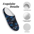 thumbnail image 5 of Rateoe Blue Sports Car Print Women's Men's Cotton Knit Slippers Lightweight Memory Foam Indoor House Shoes with Anti-Skid Sole-46/47, 5 of 7