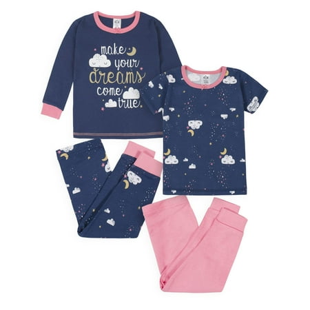 

Gerber Baby Girl s 4-Piece Cotton Pajamas Dreams