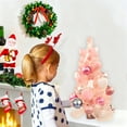 thumbnail image 6 of Pink Mini Christmas Tree Small Christmas Tree Artificial Tabletop Xmas Decor Holiday Decoration for Home, Office, Party, 17.72 Inch Height, 6 of 6