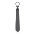 thumbnail image 2 of Jacob Alexander Men's Solid Color Pre-Tied Zipper Neck Tie - Charcoal Gray, 2 of 7