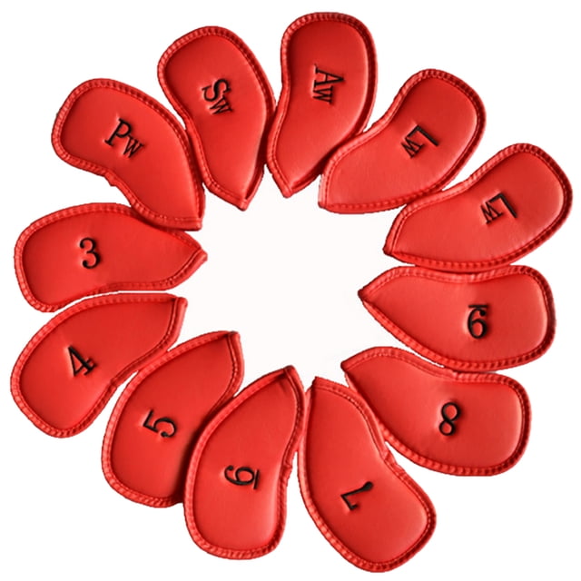 Bangcool 12PCS Golf Club Head Cover Creative Golf Iron Cover Protective Head Cover