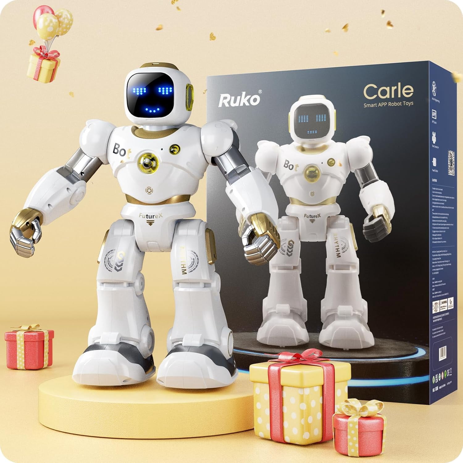 Ruko Robot Carle for Kids, Large Smart Remote Control Robot -Voice &App Control