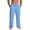 Blue, variant on Ixbnca Men's Summer Casual Pants Elastic Waist Beach Pants with Pockets Drawstring Loose Lightweight Pants