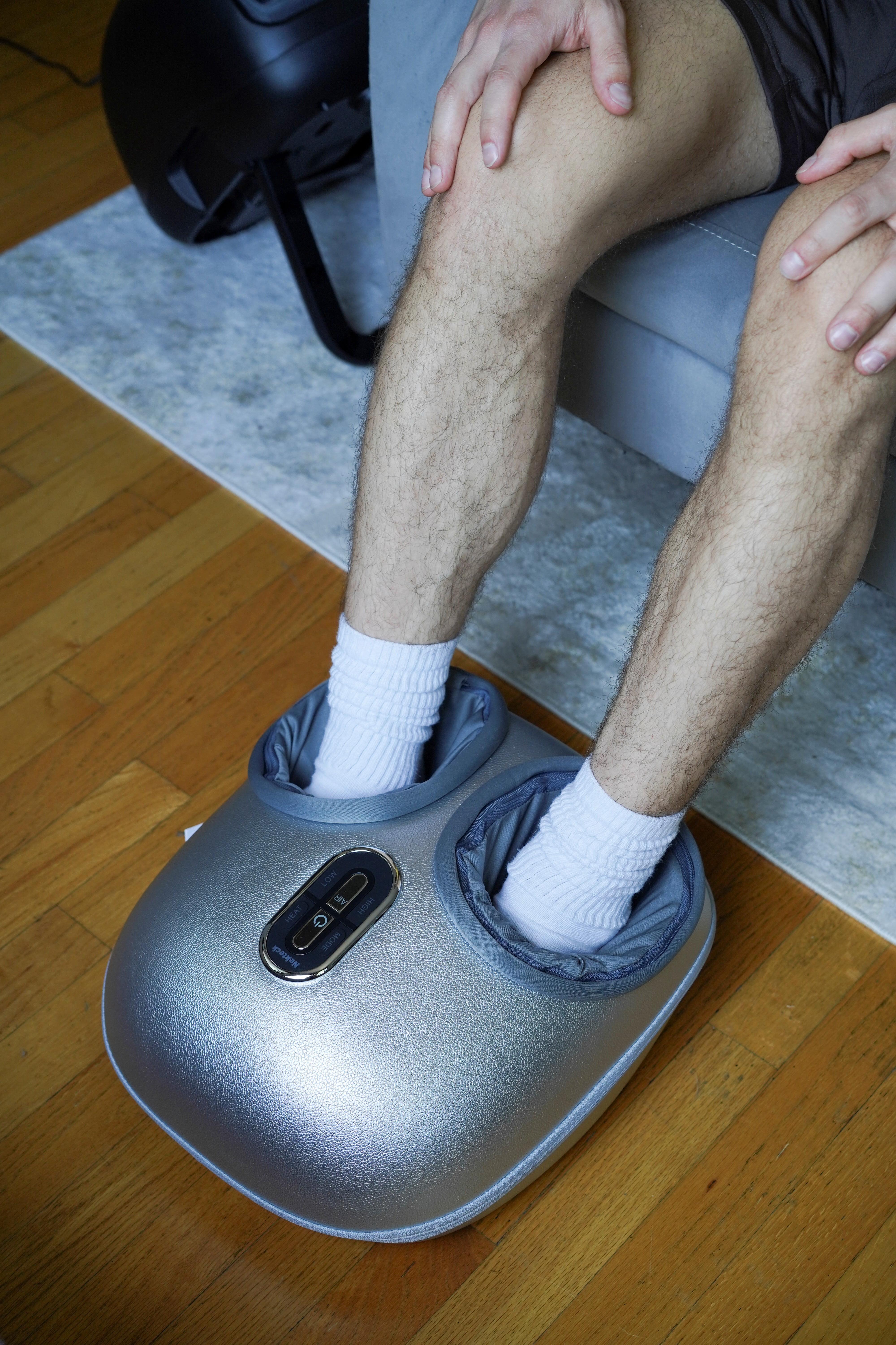 Nekteck Foot Massager with Heat for Neuropathy/Plantar Fasciitis Relief/Circulation/Wellness/Health, Shiatsu Air Compression Deep Kneading Feet Massager, Max Size Men11/Women 12, Fathers Day Gifts