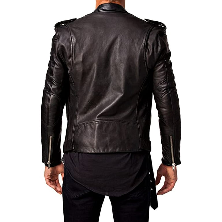 Sleeveless Grained Leather Biker Jacket - Ready to Wear