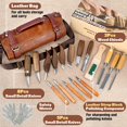 thumbnail image 2 of Kit de tallado en madera K KERNOWO, 20 piezas, con bolsa de almacenamiento de cuero, 2 of 7
