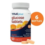 TRUEplus® Glucose Tablets, Orange Flavor - 50ct Bottle – 6 Pack