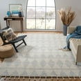 thumbnail image 2 of SAFAVIEH Casablanca Darden Diamond Wool Area Rug, Ivory/Grey, 5' x 8', 2 of 6