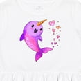 thumbnail image 4 of Inktastic Valentine's Day Cute Pink Narwhal with Hearts Girls Toddler Dress, 4 of 5