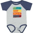thumbnail image 3 of Inktastic Running Eat Sleep Triathlon Repeat Boys or Girls Baby Bodysuit, 3 of 5