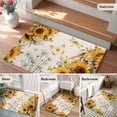 thumbnail image 5 of Entryway Rug 2'x3', Farmhouse Sunflower Small Rug for Kitchen Bathroom Door Mat Indoor Entrance, Vintage Daisy Butterflies Rustic Burlap Non-Slip Area Rugs Floor Mats Carpet Front Door Rugs, 5 of 8