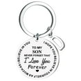 thumbnail image 1 of Llaveros para mujer, llavero de billetera, llavero de auto, llavero DIY para mi hijo, llavero de acero inoxidable con apellido de 26 letras, 2,5 cm, decoraciones de moda, 1 of 4