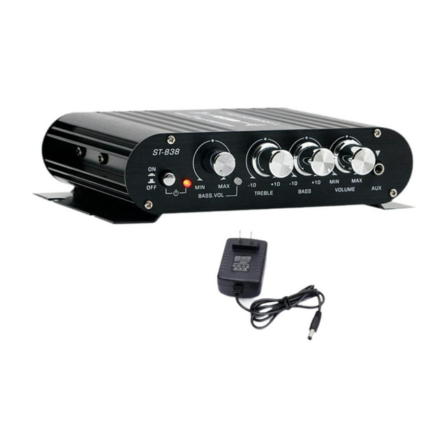 TISHITA Digital Hi fi Power Amplifier Versatile Stereo Amplifier for School Rvs Cars Black