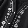 thumbnail image 7 of Vinsonshop Women’s Embroidered Tops Linen Clothes for Women Embroidered Boho Tops Cotton Linen Button Down Shirts for Women Embroidered Tops Summer Shirts (S-3XL), 7 of 7